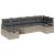 Set de canapea cu pernă Manual 7 pcs Gri deschis poliratan GartenMobel Dekor
