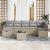 Set de canapea cu pernă 8 pcs Beige și gri deschis poliratan GartenMobel Dekor
