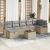 Set de canapea cu pernă 8 pcs Beige și gri deschis poliratan GartenMobel Dekor