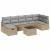 Set de canapea cu pernă 8 pcs Beige și gri deschis poliratan GartenMobel Dekor