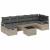 Set de canapea cu pernă Manual 8 pcs Gri deschis poliratan GartenMobel Dekor