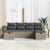 Set de canapea cu pernă cu depozitare 6 pcs Gri poliratan GartenMobel Dekor