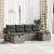 Set de canapea cu pernă cu depozitare 6 pcs Gri poliratan GartenMobel Dekor