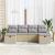 Set de canapea cu pernă 6 pcs Beige și gri deschis poliratan GartenMobel Dekor