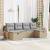 Set de canapea cu pernă 6 pcs Beige și gri deschis poliratan GartenMobel Dekor