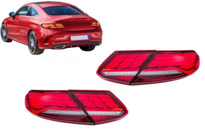 Stopuri LED Mercedes C-Class A205 Cabrio C205 Coupe (2016-2023) Semnal Dinamic