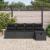 Set de canapea cu pernă cu depozitare 5 pcs Negru poliratan GartenMobel Dekor