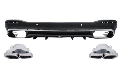 Difuzor bara spate cu ornamente crom Mercedes GLE W167 SUV GLE 63