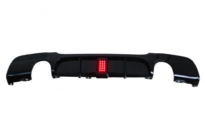 Difuzor Bara Spate cu LED BMW Seria 3 E90 E91 (2004-2012) M Design Negru Lucios