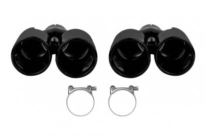 Set de ieșiri de evacuare negre potrivite pentru BMW Seria 5 F10, F11 2010-2017, stânga și dreapta, model 1