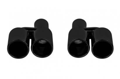 Set de terminații de eșapament negre potrivite pentru BMW Seria 5 F10, F11 2010-2017, stânga și dreapta, model 2