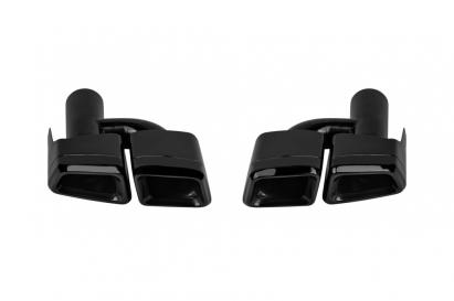 Set de capace de evacuare negre tip AMG, potrivite pentru Mercedes C-Class W204 2011-2014, E-Class W212 2006-2013, S-Class W221 2005-2013, CLS C218 2010-2018, stânga și dreapta