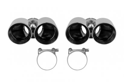 Set de terminale de evacuare duble cromate universale AutoPro, stânga și dreapta