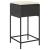 Set mobilier bar de grădină cu perne, 3 piese, negru, poliratan GartenMobel Dekor