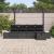 Set de canapele pentru grădină cu pernă 5 pcs Negru poliratan GartenMobel Dekor