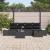Set de canapele pentru grădină cu pernă 6 pcs Negru poliratan GartenMobel Dekor
