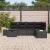 Set de canapele pentru grădină cu pernă 6 pcs Negru poliratan GartenMobel Dekor