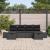 Set de canapele pentru grădină cu pernă 6 pcs Negru poliratan GartenMobel Dekor