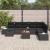 Set de canapele pentru grădină cu pernă 9 pcs Negru Rattan poli GartenMobel Dekor