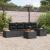 Set de canapele pentru grădină cu pernă 6 pcs Negru Rattan poli GartenMobel Dekor