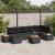 Set de canapele pentru grădină cu pernă 8 pcs Negru Rattan poli GartenMobel Dekor