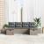 Set de canapele pentru grădină cu pernă 6 pcs Gri poliratan GartenMobel Dekor
