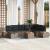 Set de canapele pentru grădină cu pernă 9 pcs Gri Rattan poli GartenMobel Dekor