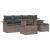 Set de canapele pentru grădină cu pernă 6 pcs Gri Rattan poli GartenMobel Dekor