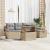 Set de canapele pentru grădină cu pernă 6 pcs Bej Rattan poli GartenMobel Dekor