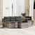 Set de canapele pentru grădină cu pernă 7 pcs Gri Rattan poli GartenMobel Dekor