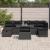 Set de canapele pentru grădină cu pernă 8 pcs Negru Rattan poli GartenMobel Dekor