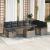 Set de canapele pentru grădină cu pernă 9 pcs Gri Rattan poli GartenMobel Dekor