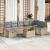 Set de canapele pentru grădină cu pernă 9 pcs Bej Rattan poli GartenMobel Dekor