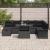 Set de canapele pentru grădină cu pernă 9 pcs Negru Rattan poli GartenMobel Dekor
