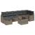 Set de canapele pentru grădină cu pernă 8 pcs Gri Rattan poli GartenMobel Dekor