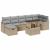 Set de canapele pentru grădină cu pernă 8 pcs Bej Rattan poli GartenMobel Dekor