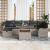 Set de canapele pentru grădină 8 pcs Gri deschis Rattan poli GartenMobel Dekor