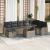 Set de canapele pentru grădină cu pernă 9 pcs Gri Rattan poli GartenMobel Dekor