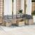 Set de canapele pentru grădină cu pernă 9 pcs Bej Rattan poli GartenMobel Dekor