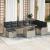Set de canapele pentru grădină 9 pcs Gri deschis Rattan poli GartenMobel Dekor