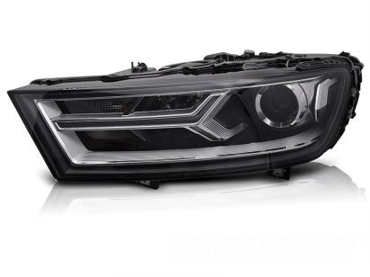 Far stâng cu xenon potrivit pentru Audi Q7 2015-2019 cu bază neagră