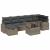 Set de canapele pentru grădină cu pernă 8 pcs Gri Rattan poli GartenMobel Dekor