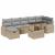 Set de canapele pentru grădină cu pernă 8 pcs Bej Rattan poli GartenMobel Dekor