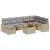 Set de canapele pentru grădină cu pernă 9 pcs Bej Rattan poli GartenMobel Dekor