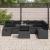 Set de canapele pentru grădină cu pernă 9 pcs Negru Rattan poli GartenMobel Dekor