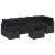 Set de canapele pentru grădină cu pernă 8 pcs Negru Rattan poli GartenMobel Dekor