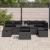 Set de canapele pentru grădină cu pernă 8 pcs Negru Rattan poli GartenMobel Dekor