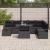 Set de canapele pentru grădină cu pernă 9 pcs Negru Rattan poli GartenMobel Dekor