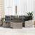 Set de canapele pentru grădină cu pernă 7 pcs Gri poliratan GartenMobel Dekor