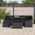 Set de canapele pentru grădină cu pernă 7 pcs Negru poliratan GartenMobel Dekor